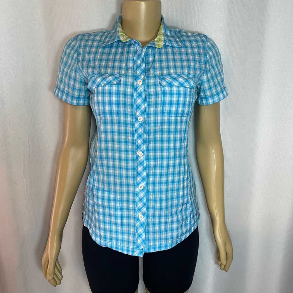 Eddie Bauer Plaid Button Up Women’s Shirt Size XS Excellent Used Condition